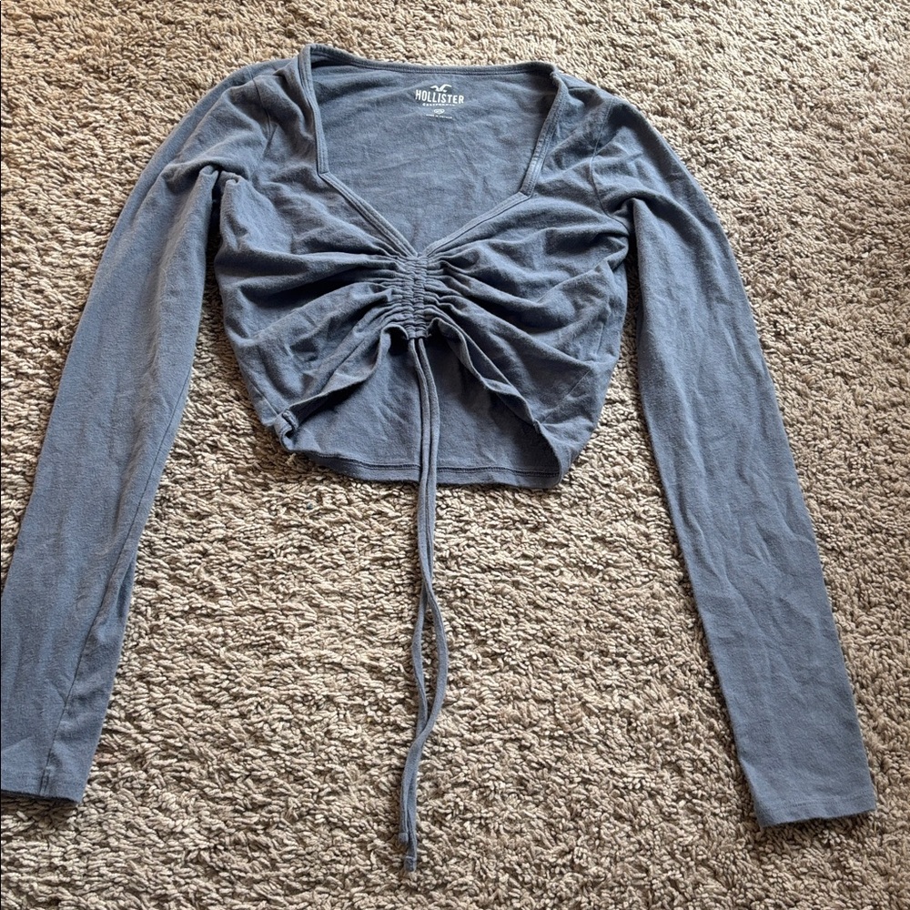 Hollister Charcoal Long Sleeve Top